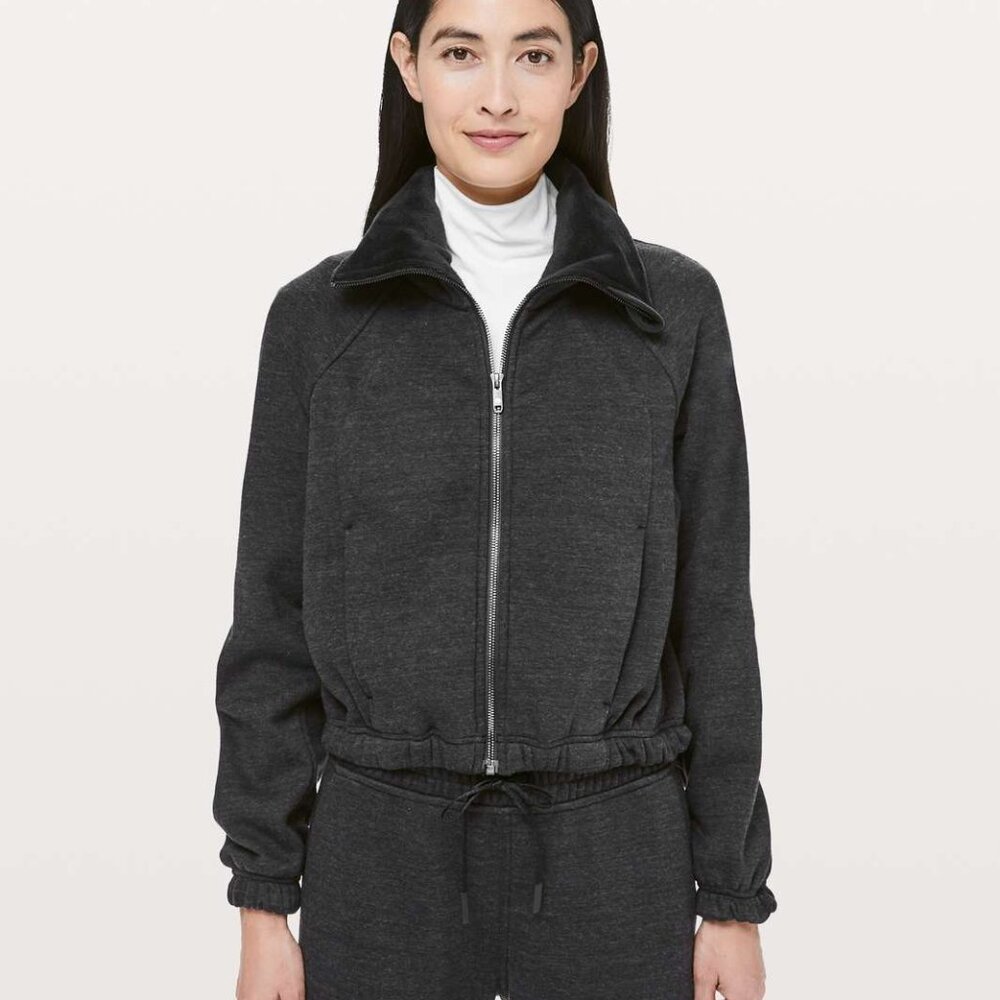 Lululemon Women's Plush Times Jacket - Heathered Black